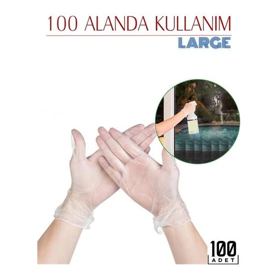 Grandzone Transformacion Large 100 Adet Pudrasız Lateks Eldiven 717223