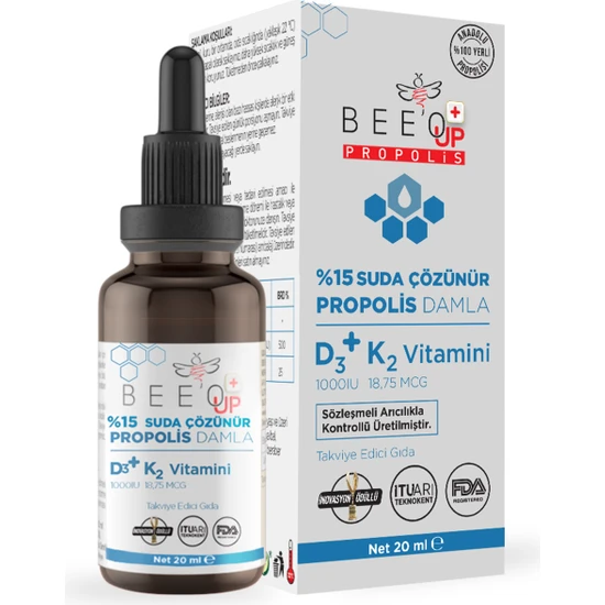 Bee'O Up Suda Çözünür Propolis Damla 20 ml