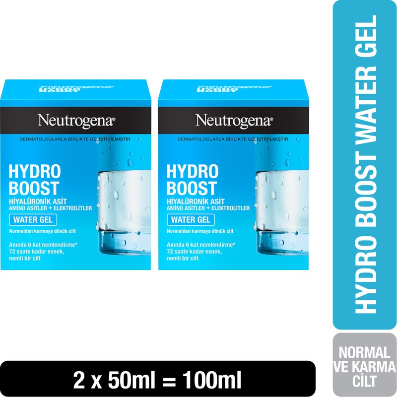 Neutrogena Hydro Boost Water Gel Normal Ciltler İçin Nemlendirici 50 ml x 2 Adet