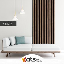 Ats Yapı 60 x 120 cm Dekoratif Akustik Ceviz Rengi Ahşap Duvar  Paneli