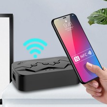 Nfc 5.0 Alıcı Adaptörü Düşük Gecikme Stereo Siyah (Yurt Dışından)