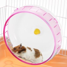 Plastik Koşu Disk Hamster Egzersiz Tekerleği Kirpi Için Sessiz Pembe 21CM (Yurt Dışından)