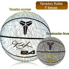 Zethus Kobe Bryant Y Logosu Parlak Basketbol Topu - Gri (Yurt Dışından)