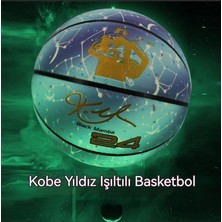 Zethus Basketbol Topu Yıldızlı Gece Lambası Aydınlık Kobe Basketbol Hissi Kral 5 Numaralı Floresan Çocuk Basketbolu (Yurt Dışından)