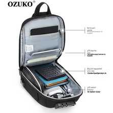 Ozuko Açık Taktik Su Geçirmez Omuzdan Askili Çanta USB (Yurt Dışından)