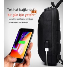 Ozuko Açık Taktik Su Geçirmez Omuzdan Askili Çanta USB (Yurt Dışından)