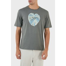 Emporio Armani Baskılı Bisiklet Yaka % 100 Pamuk Regular Fit T Shirt Erkek T Shirt 3R1T6U 1JQ4Z 0630