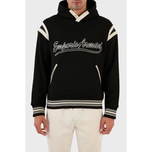 Emporio Armani Logolu Kapüşonlu Kanguru Cepli % 100 Pamuk Regular Fit Sweat Erkek Sweat 6R1MG1 1jwpz 0999