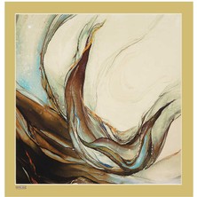 Bursa İpek Asit Yeşil Granit Desen Sura Ipek Eşarp