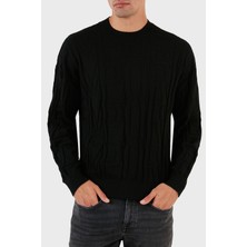 Emporio Armani Bisiklet Yaka % 100 Yün Kazak Erkek Kazak 6R1MX4 1mfvz F016