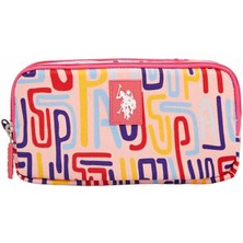 U.S. Polo Assn. Pembe Yazılı Kalem Kutusu PLKLK23275