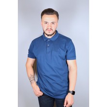 Nehir 231700106 Nehir Polo Yaka Tişört Indigo