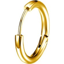 Chavin Çelik Gold 10 mm Tekli Küçük Unisex Halka Küpe ET96SR