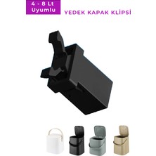 2'li Yedek Kapak Klipsi - Tutma Saplı Iç Kovalı Çöp Kovası 4 - 8 Lt Uyumlu