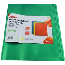 Noki Hazır Yapışkanlı Defter Kabı A4 10LU Yeşil 60161-10