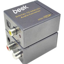 Beek Bs-Cv-Dau-Aau Dijital Ses Sinyali To Analog Ses Sinyali 1x Spdıf 1x Coax 2xrac Yuvalı