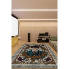 Homshtag Harry Potter Halısı Çiçekli Art Deco Harry Potter Desenli Halı Yıkanabilir Çocuk Odası Halısı Çok Renkli Halı