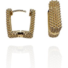 14 Ayar Kare Model Jessica Altın Küpe