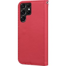 Ykd Store Samsung Galaxy S10+ Için Deri Telefon Kılıfı - Kırmızı (Yurt Dışından)