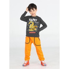 Casabony Bulldozer Erkek Çocuk Pantolon + T-Shirt Takım