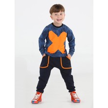 Casabony Casa Yaprak Desenli Baggy Pantolon + T-Shirt Takım