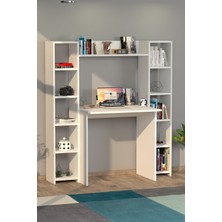 Moonlife Trend Kitaplıklı Çalışma Masası Beyaz