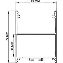 TekwaT Lineer Sıva Üstü-Sarkıt 5CMX120 cm