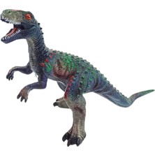 PopŞeker Büyüleyici Dinozor Dünyası: Yumuşak Plastik Büyük Boy 47CM. Sesli Velociraptor Oyuncak Dinozor