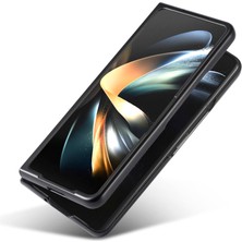 Cool-M Samsung Galaxy Z Fold5 5g 5g Çizgi Anti-Çizelge Kapağı Pu Deri+Pc Karbon Fiber Doku Katlanır Telefon Kılıfı (Yurt Dışından)