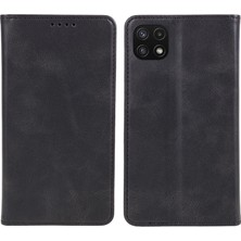 Cool-M Samsung Galaxy A22 5g Tpu+Pu Deri Kılıf Buzağı Doku Doku Cüzdan Anti-Drop Telefon Stand Kapağı (Yurt Dışından)