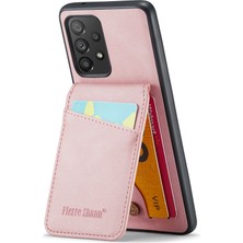 Cool-M Samsung Galaxy A53 5g Rfıd Engelleme Kart Tutucu Kickstand Case Pu Deri+Tpu Telefon Kabuğu (Yurt Dışından)