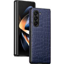 Cool-M Samsung Galaxy Z Fold5 5g 5g Timsah Deri Katlanır Telefon Kılıfı Pu Deri Kaplamalı Pc Kapağı (Yurt Dışından)