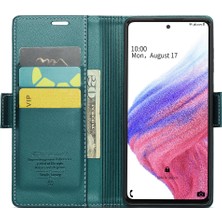 Cool-M Samsung Galaxy A53 5g Rfıd Engelleme Cüzdan Kılıfı Litchi Doku Deri Deri Stand Telefon Kapağı (Yurt Dışından)