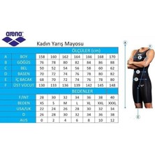 Arena Power Skın Extreme Fullsuıt Uzun Kadın Profesyonel Yüzücü Yarış Mayosu (Dar Kalıp)