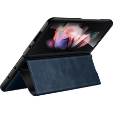 Cool-M Samsung Galaxy Z Fold5 5g Pu Deri Koruyucu Kapak Anti-Drop Stand Telefon Kılıfı (Yurt Dışından)