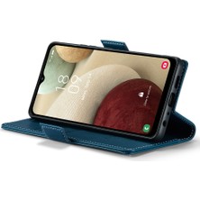 Cool-M Samsung Galaxy A12 Rfıd Engelleme Cüzdan Telefon Kılıfı Yan Toka Deri Stand Kapağı (Yurt Dışından)