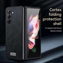 Cool-M Samsung Galaxy Z Fold5 5g Pu Deri Kaplamalı Tpu+Pc Kılıf Önleyici Telefon Kapağı (Yurt Dışından)