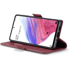 Cool-M Samsung Galaxy A53 5g Rfıd Engelleme Cüzdan Kılıfı Litchi Doku Deri Deri Stand Telefon Kapağı (Yurt Dışından)