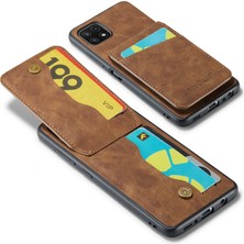 Cool-M Samsung Galaxy A22 5g Kart Yuvaları Pu Deri+Tpu Telefon Kickstand Cover (Yurt Dışından)