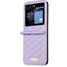 Cool-M Samsung Galaxy Z Flip5 5g Pu Deri+Pc Kasa Telefon Kapağı (Yurt Dışından)