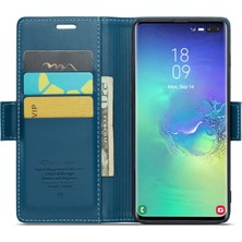 Cool-M Samsung Galaxy S10 Plus Rfıd Engelleyen Deri Kılıf Cüzdan Stand Telefon Kapağı (Yurt Dışından)