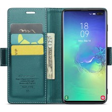 Cool-M Samsung Galaxy S10 Plus Rfıd Engelleyen Deri Kılıf Cüzdan Stand Telefon Kapağı (Yurt Dışından)