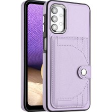 Cool-M Samsung Galaxy A32 5G/M32 5g Kickstand Pu Deri+Tpu Telefon Kapağı Kart Yuvaları Kılıf (Yurt Dışından)