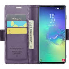 Cool-M Samsung Galaxy S10 Plus Rfıd Engelleyen Deri Kılıf Cüzdan Stand Telefon Kapağı (Yurt Dışından)