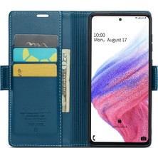 Cool-M Samsung Galaxy A53 5g Rfıd Engelleme Cüzdan Kılıfı Litchi Doku Deri Deri Stand Telefon Kapağı (Yurt Dışından)