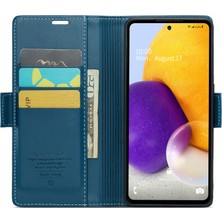 Cool-M Samsung Galaxy A72 4g/5g Rfıd Engelleyen Telefon Deri Kılıf Cüzdan Stand Kapağı (Yurt Dışından)