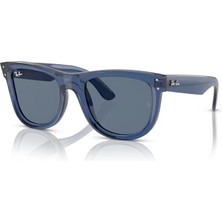 Ray-Ban RBR 0502S 67083A 53 Wayfarer Reverse Unisex Şeffaf Mavi Kemik Güneş Gözlüğü