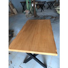 Bintaş Mobilya Kayın Ağacı Naturel Kayın Rengi Kütük Masa 80X130.CM