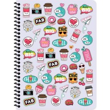 Keskin Color A4 80 Yaprak Çizgili Plastik Kapaklı Spiralli Sweet Fun Defter (3 Adet)