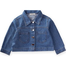 Cigit Önleri Cepli Kot Ceket  Mavi